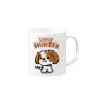 ぽんずのLovelyシーズー犬グッズのゆるかわシーズー犬マグカップ#1 マグカップの取っ手の右面