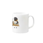 しろくま&ペンギン通信のペンギン列車 Mug :right side of the handle