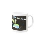 マフィンの宇宙にいる魚 Mug :right side of the handle