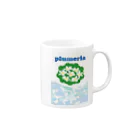 ジルトチッチのデザインボックスの南国ハワイの花プルメリアの爽やかグッズ Mug :right side of the handle