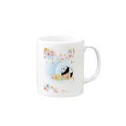 熊猫惑星のお花見パンダ Mug :right side of the handle