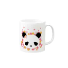 熊猫惑星の花パンダ Mug :right side of the handle