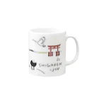 都道府県Tシャツの滋賀県人 Mug :right side of the handle