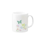 暑山グッズショップの花蝶（パステル） Mug :right side of the handle