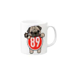 パグ PUG ぱぐ  OHMAI GALLERYのパグ-ぱぐ-PUG-パーグー グッズ マグカップの取っ手の右面