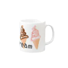 blueHawaiiのsoftcream カラフル マグカップの取っ手の右面