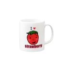 mou2ZOOのI♥Strawberry Mug :right side of the handle