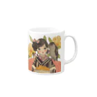 『平成少女絵』のお品物の薔薇にとり Mug :right side of the handle