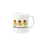 Takechan shopの【THE THREE OWL PEANUTS】 マグカップの取っ手の右面