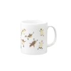 piro piro piccoloのjumping duckling Mug :right side of the handle