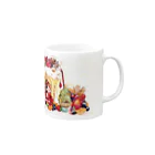 ジョニー|イラストレーターのクリスマスのお家 Mug :right side of the handle