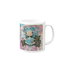 miku'ꜱGallery星猫のあみぐるみラゼルと3匹の猫 Mug :right side of the handle