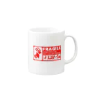 さらりとした伸びるネギのバイク投げちゃダメよ Mug :right side of the handle