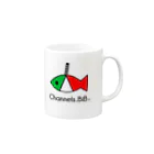 Channels.BiBのさかなロゴ　いたりあくん Mug :right side of the handle