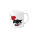 保護猫活動中すみパンさんへの支援ッズ！のグラス♪バットにゃんNo.8 Mug :right side of the handle