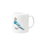 ruca's shopの王冠オオルリ Mug :right side of the handle