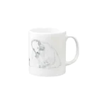 kmのしろくまとおんなのこ Mug :right side of the handle