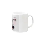 kmsmkの白い顔 Mug :right side of the handle