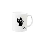 猫月のゆるっとショップの黒猫ちゃん Mug :right side of the handle