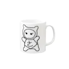 papandaのさるぼぼちゃん Mug :right side of the handle