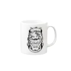 TOMOKUNIのフランケン FACE【モノクロ線画】 Mug :right side of the handle