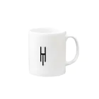 Tsubasa Hayashi Suzuri ShopのTsubara Hayashi Official Logo 【White】 Mug :right side of the handle