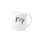 のびネコとおさかなのお店のお手上げネコ透過 Mug :right side of the handle