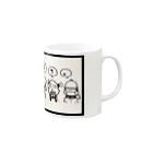 脳内もぐもぐショップ🧠のおーやなち｡イラストロゴ（縁あり） Mug :right side of the handle