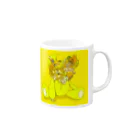 りん太のShocking face Animal arts 「Yellow Bear」 Mug :right side of the handle