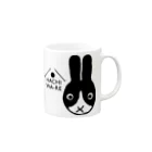 わかだん工房のハチワレうさぎ Mug :right side of the handle