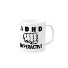  DesignStore｜ア・スペルガンのハイパーアクティブ（ADHDの多動力） Mug :right side of the handle