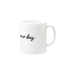 ALBAtherapyのEveryday is a new day ブラック Mug :right side of the handle