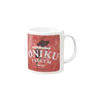 ハトヤの人のお金でお肉食べたい Mug :right side of the handle