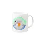 まめるりはことりのセキセイインコ　オパーリン【まめるりはことり】 Mug :right side of the handle