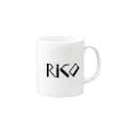 RiCOBOX3-りこばこ３-の黒ロゴマグカップ Mug :right side of the handle