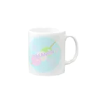 perapo❷@指描きグッズ販売の三色だんごドリーマー フチあり Mug :right side of the handle