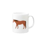 Enif-エニフ-のクレヨン風の馬（鹿毛） Mug :right side of the handle