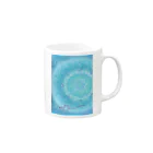 WAKA NO E GOODSのblue in blue  Mug :right side of the handle