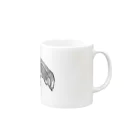 ネコミミズク　NekoMimizukuのネコミミズク－モノクロ Mug :right side of the handle