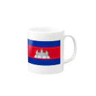 大のカンボジア国旗 胸ロゴ Mug :right side of the handle