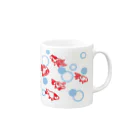 鉄格子乃人魚SUZURI支店のまめぼんはんこ金魚2019 Mug :right side of the handle