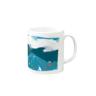 深夜の山奥のふゆのしろはうつくしい Mug :right side of the handle