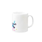 たじんのおみせのlove the oceanカラフル Mug :right side of the handle