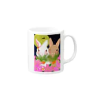 asahiyoruaの月見ちゃん仲良しグッズ Mug :right side of the handle