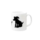 アメリカンベース の愛犬　絵画 Mug :right side of the handle