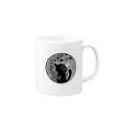 ちろるの雑貨店のさくらねこ(クロ) Mug :right side of the handle