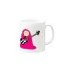 フトンナメクジのI LOVE MUSIC - アイラヴミュージック エレクトリックベースVer. Mug :right side of the handle