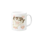 牛絵屋のこうしとこぶたマグ Mug :right side of the handle