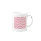 kaulaのkaula_zigzag01(pink) Mug :right side of the handle