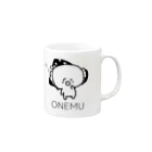 まくらちゃん公式ネットショップのおねむ Mug :right side of the handle